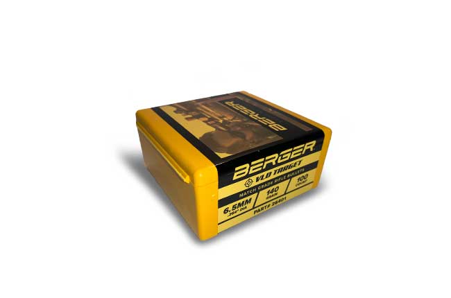 Berger Bullets - 6.5 Caliber - 140 Grain - Match VLD Target - (100)